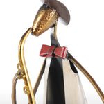 décorations métalliques jazz vintage figurines musiciens instruments saxophone guitare trompette rouge