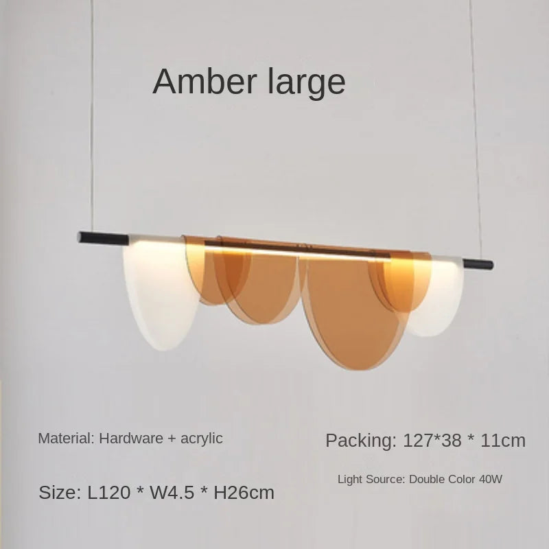 suspension lumineuse moderne blanc beige doré demi cercles translucides opaques chambre salon