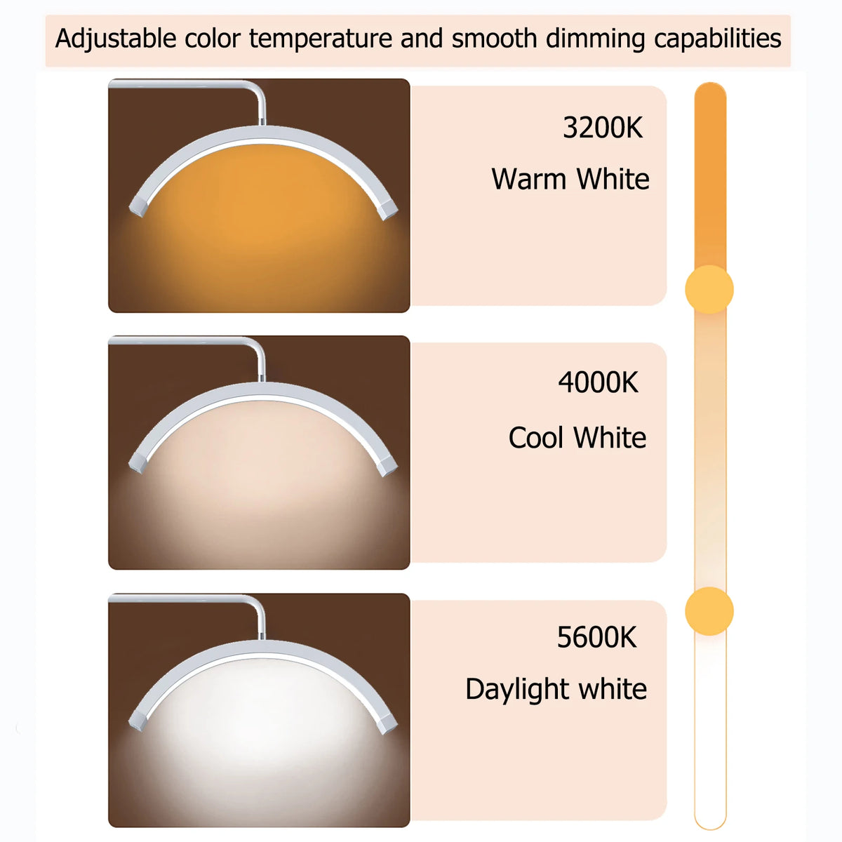 lampe led annulaire blanc transparent moderne 40w clips fixation adaptable stepless dimmer
