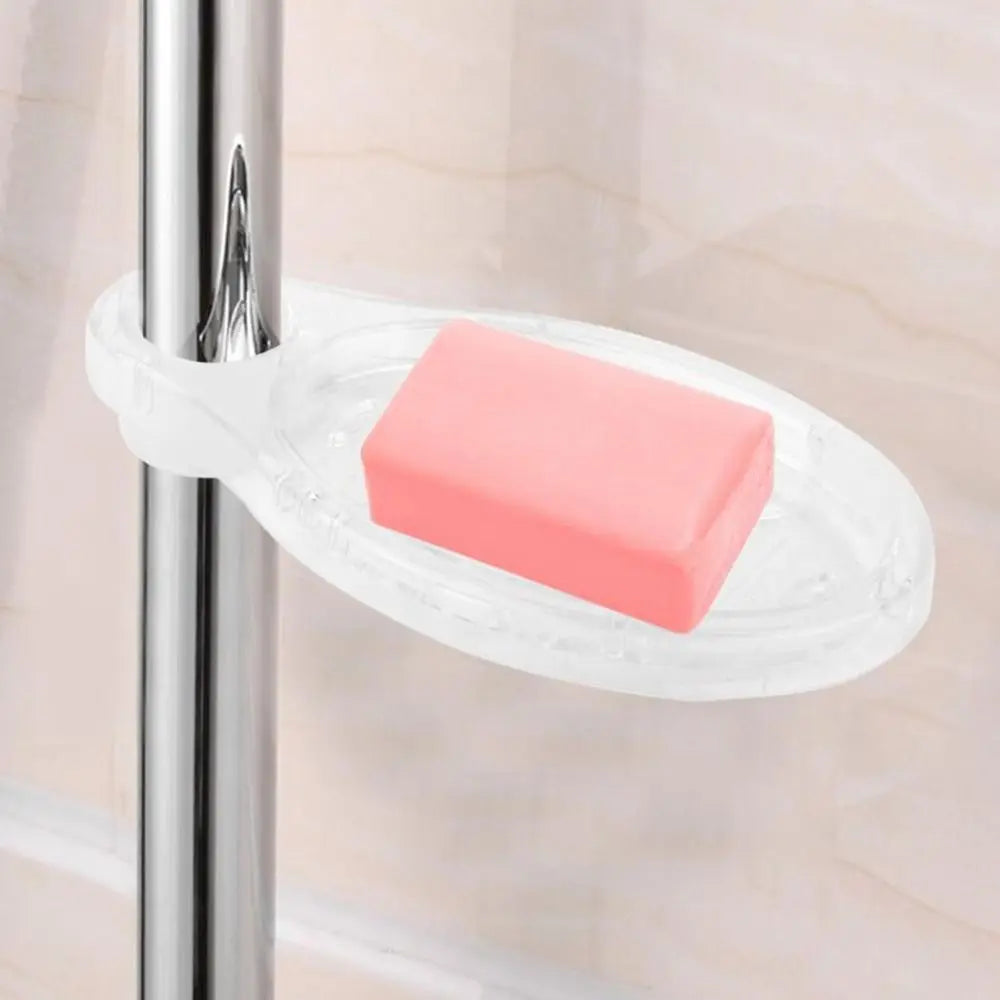 support douche transparent moderne porte savon clips respectueux environnement