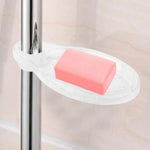 support douche transparent moderne porte savon clips respectueux environnement