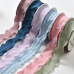 rubans organza rayés texturés couleur unie rose bleu orange beige floral 100 polyester