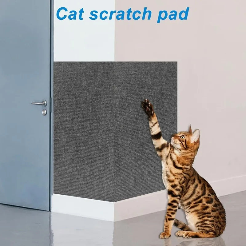 tapis grattage chats gris moderne texture tissée adhésif 40x300cm durable protection meuble