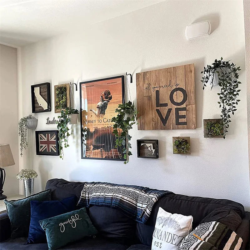 crochet mural noir fer moderne fixé décoration intérieure suspendre objets