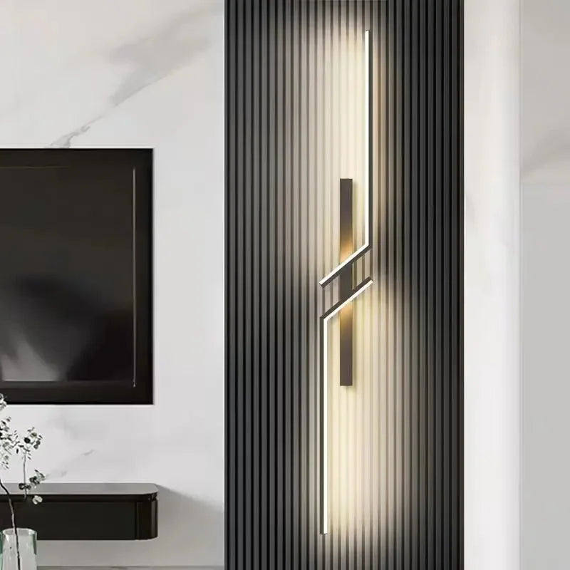 lampe murale moderne led noir minimaliste chambre cuisine éclairage quotidien fixée mur flux lumineux