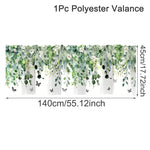 rideau floral printemps tournesol eucalyptus sauvage fleuri décoration fenêtre cuisine chambre semi transparent polyester