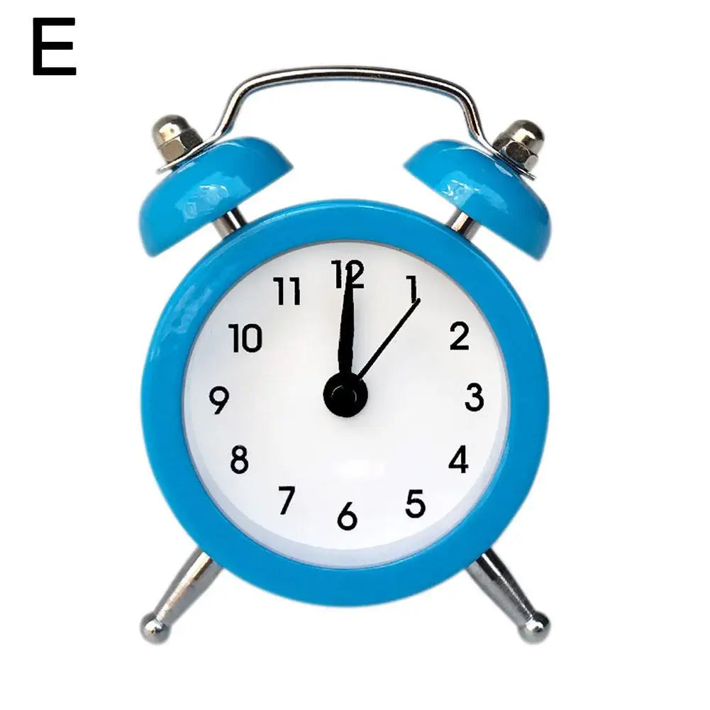 réveil horloge antique blanc noir bleu rond numérique classique pieds chambre alarme forte silencieuse