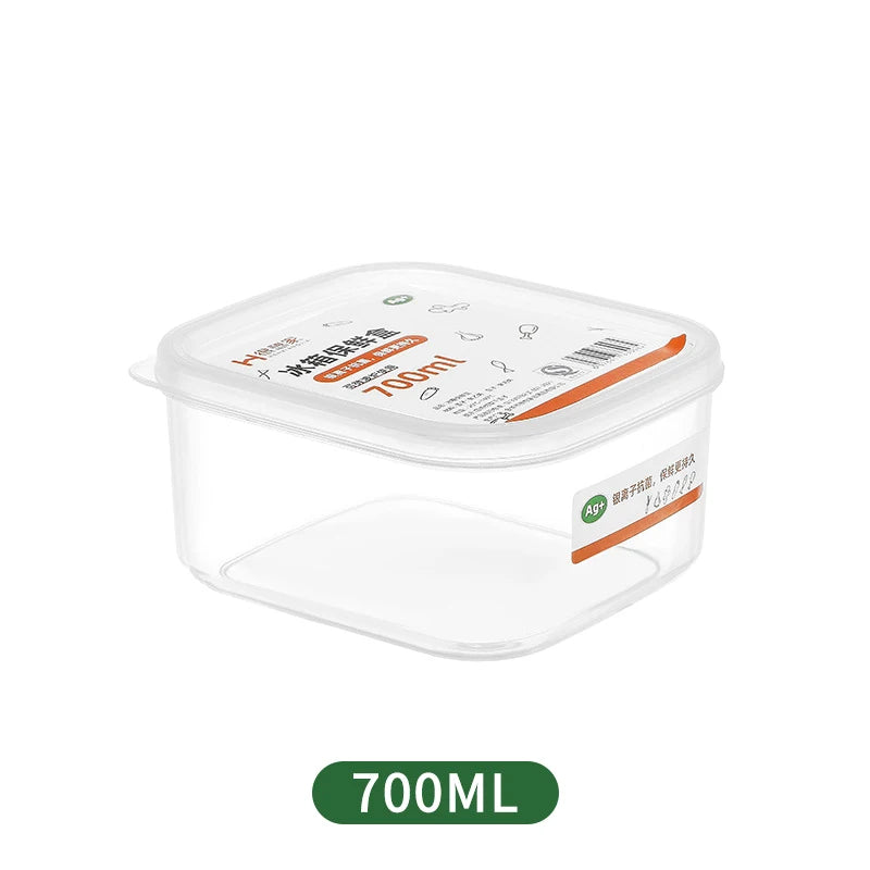 boîtes conservation alimentaires transparentes modernes poignées étiquettes fruits légumes viandes