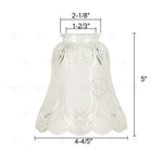 abat jour verre transparent relief floral classique plafonnier luminaire opacité traditionnel fixations invisibles
