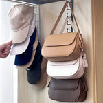 rangement mural casquettes sacs bandoulière clips métal couleur blanc noir rose casual