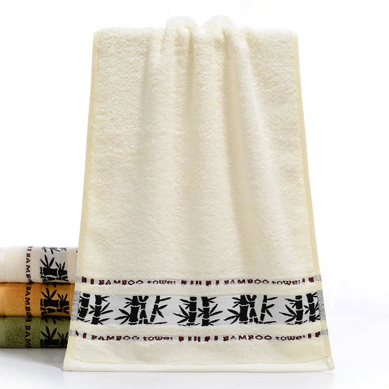 serviettes bain bambou motif lettre vert beige moderne rapide absorption pâques grandes petites