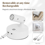 projecteur led rechargeable télécommande 360° détection présence mur blanc moderne minimaliste port type