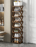 étagère pliante chaussures bois naturel moderne rangement entrée sans installationversible