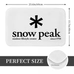 tapis bain blanc logo snow peak moderne imperméable antislip polyester coton knits classic minimaliste