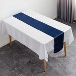 nappes tables chemins table polyester couleur blanche moderne épures sans motif 11x108 pouces Bordeaux
