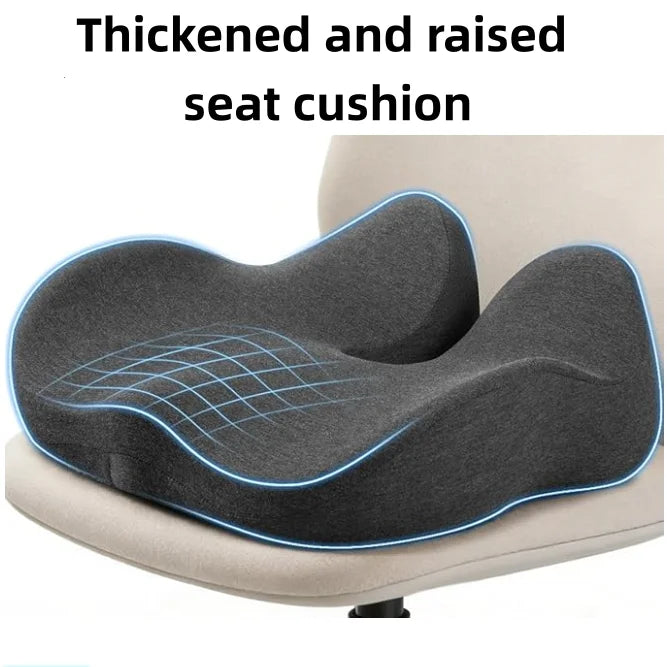 coussin siège gris foncé mousse mémoire forme confortable ergonomique amovible lavable