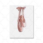 affiche murale chaussures danse pointe minimaliste moderne impression toile haute définition 20x30cm