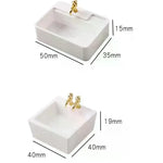 présentoir bijoux boucles doreilles blanc doré minimaliste moderne accessoires poupées 12èmes résine