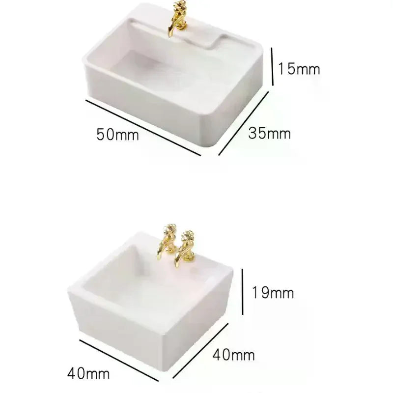 présentoir bijoux boucles doreilles blanc doré minimaliste moderne accessoires poupées 12èmes résine