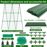treillis support plantes grimpantes structure triangulaire treillage métallique jardinage rustique tubes connecteurs attaches