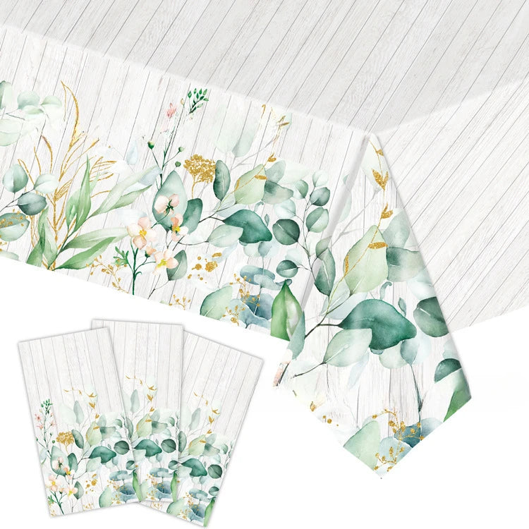 assiettes papier fleur vert mariage anniversaire serviettes pailles verres saint valentin baptême