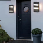 applique murale moderne led étanche noir lignes horizontales lumineuses fixations invisibles aluminium