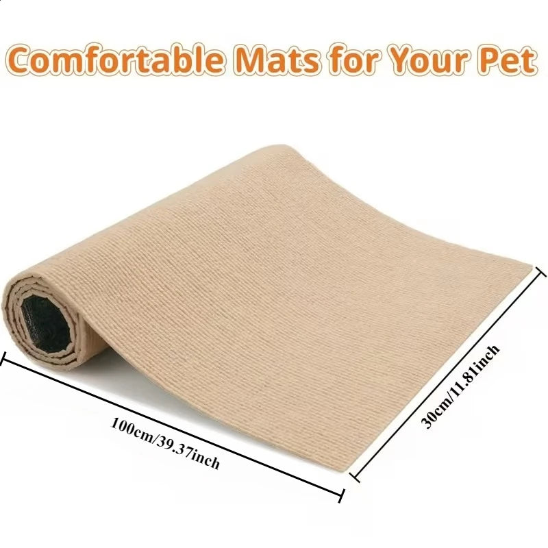 tapis adhésif protection mur chat lapin anti griffure diy beige clair marron rustic
