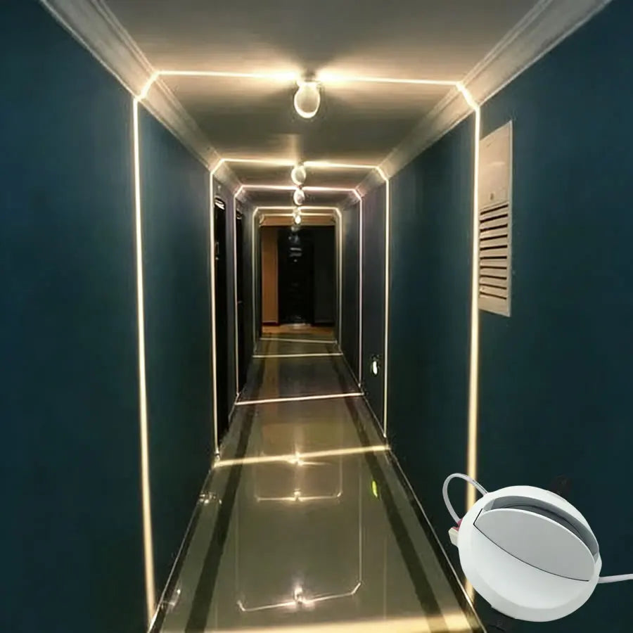 éclairage led encastrable moderne 360 degrés couleurs rgb télécommande bluetooth motifs géométriques minimaliste