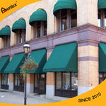 store d'angle rouge opacique classique manuel extérieur restaurant sunshade tringles aluminium polyester