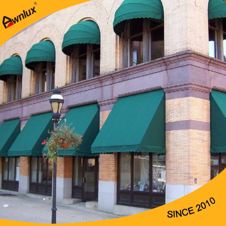 store d'angle rouge opacique classique manuel extérieur restaurant sunshade tringles aluminium polyester
