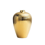 vase argenté doré moderne rayures verticales décoration table floral simple