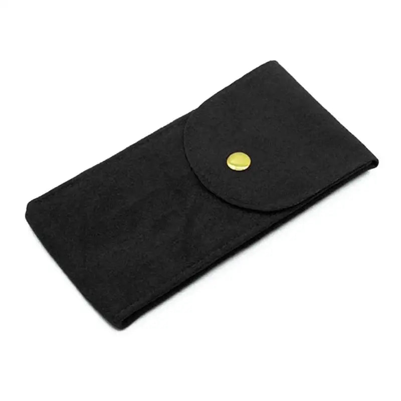 pochettes velours montres bouton pression moderne pratique noir vert gris