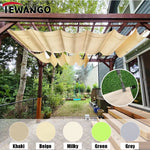 Voile d'ombrage télescopique gris installée sur une terrasse