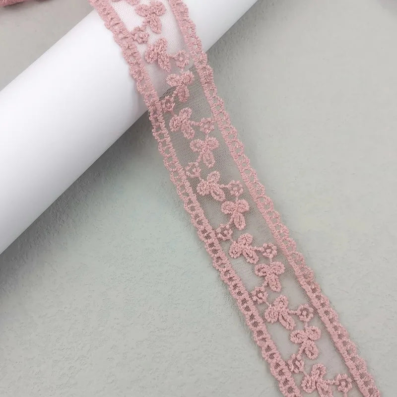ruban dentelle fleurs simple noir blanc rose bleu violet classique clips cheveux polyester translucideDecorationFestive