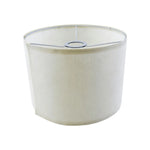 abat jour lin beige gris classique opacité 26cm 19cm fixations anneaux métalliques