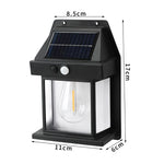lampe murale solaire ip65 protection automatique contemporaine led noir matériau abs moderne