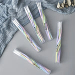 bougies holographiques violet vert bleu modernes pièces boîtes présentation transparentes