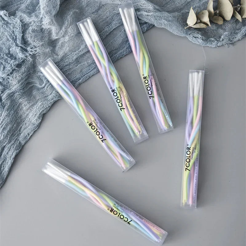 bougies holographiques violet vert bleu modernes pièces boîtes présentation transparentes