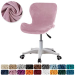 housse chaise velours beige clair siège salle manger moderne élastique