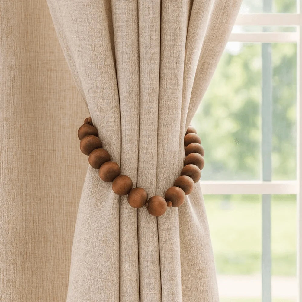 boucle rideau moderne rondes uniformes beige gris noir doré opaques
