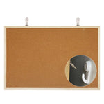 tableau liège bois marron clair texture naturelle classique crochets blancs fixations diverses 30x40cm 40x60cm