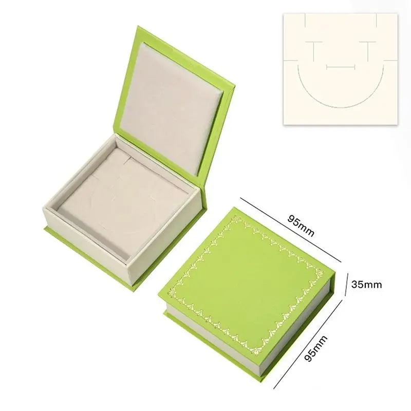 boîtes bijoux classiques bordure dorée motifs floraux opaques vert clair rose pâle jaune clair