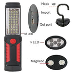 lampe torche pliable rechargeable led rouge bleu anti dérapante moderne résistante choc