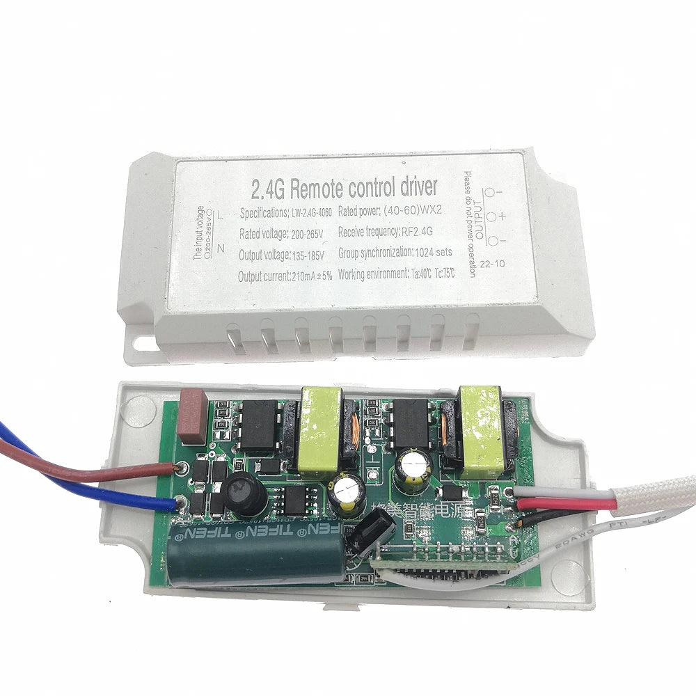 contrôleur lumière télécommande 24g rf variateur couleur led blanc électronique câbles connexion qr code