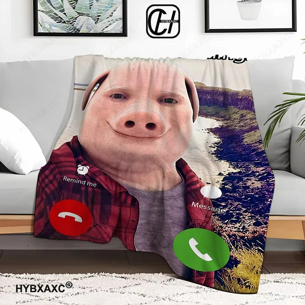 couverture douce polyestère imprimée visage souriant château moderne enfant maison