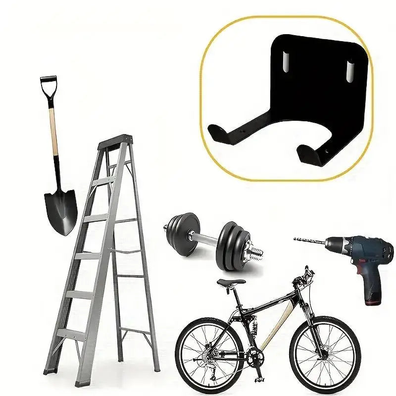 support mural noir crochet rangement outils garage industriel fixations murales stockage