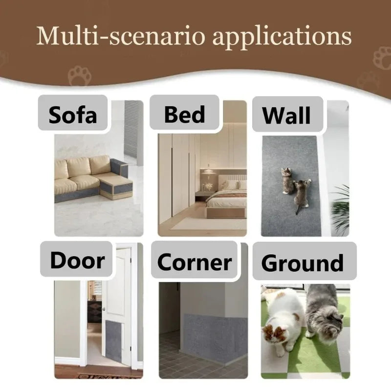 protecteur meubles chat vert clair texture rugueuse adhésif self adhesive nylon anti griffures moderne
