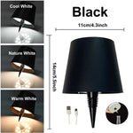 lampe table led rechargeable couleurs or blanc noir moderne tactile