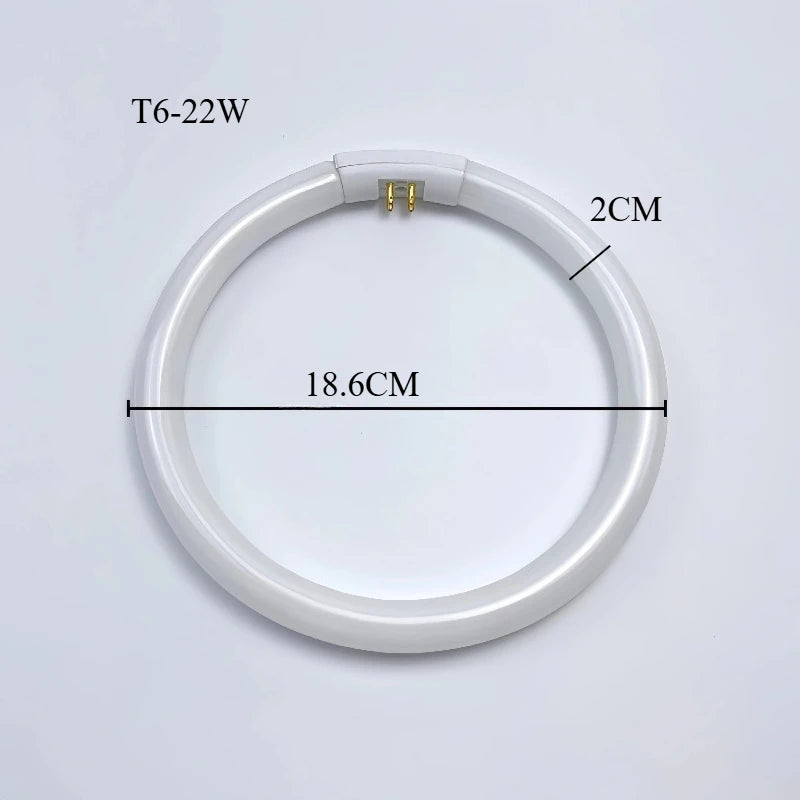 tube lumière circulaire blanc moderne 22w t5 18.2cm efficace eye caring