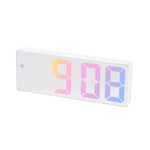 horloge numérique moderne rectangulaire noir blanc vert luminoise led snooze mode nuit